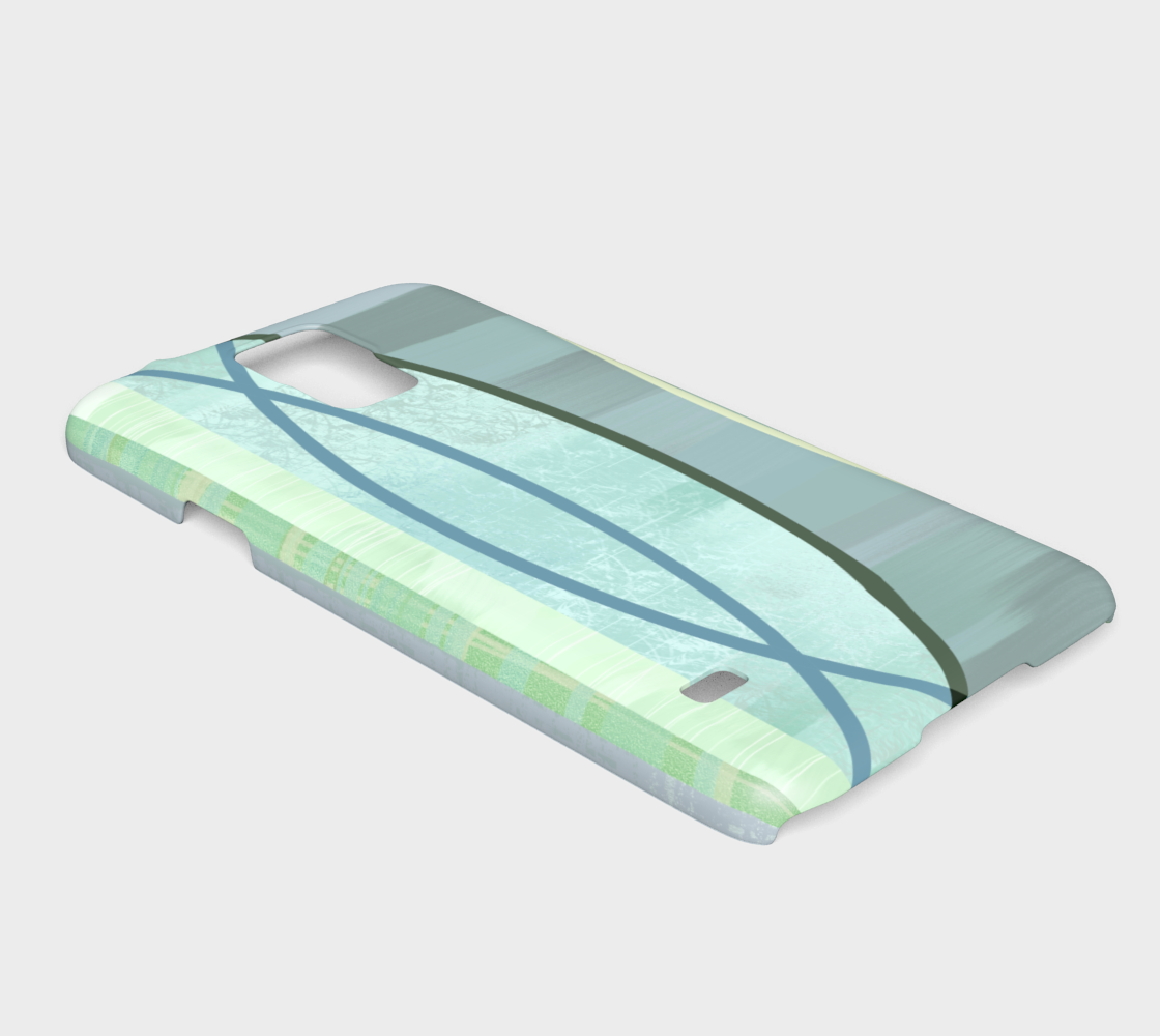 Del 487B Coaxial Soft Greens And Blues Device Case - deloresartcanada