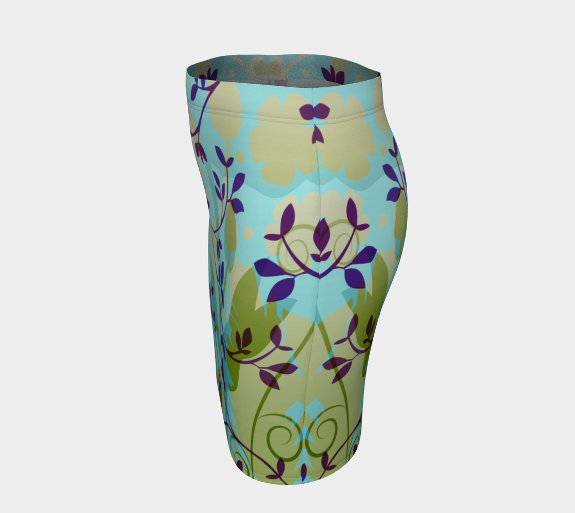 Fanciful Forest Fitted Skirt by Deloresart - deloresartcanada