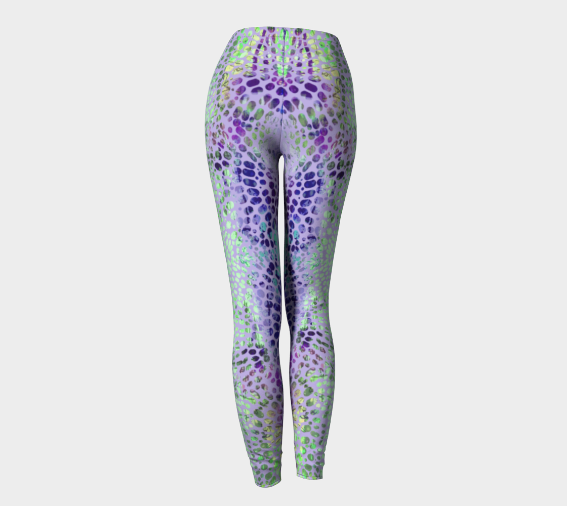 Earth Message Purple Leggings by Deloresart - deloresartcanada