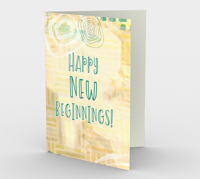 1341 Happy New Beginnings Card by Deloresart - deloresartcanada