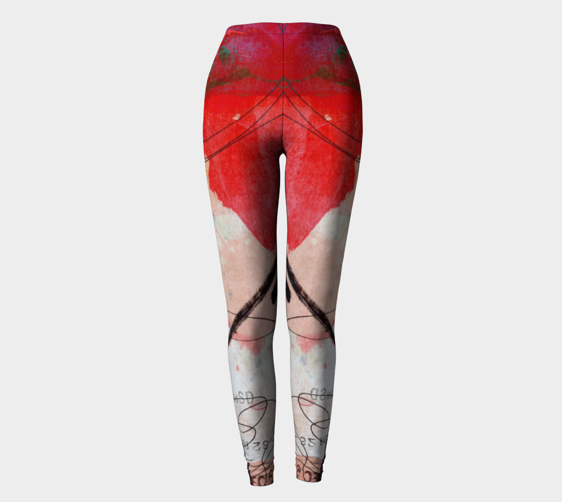 Red Panic Leggings by Deloresart