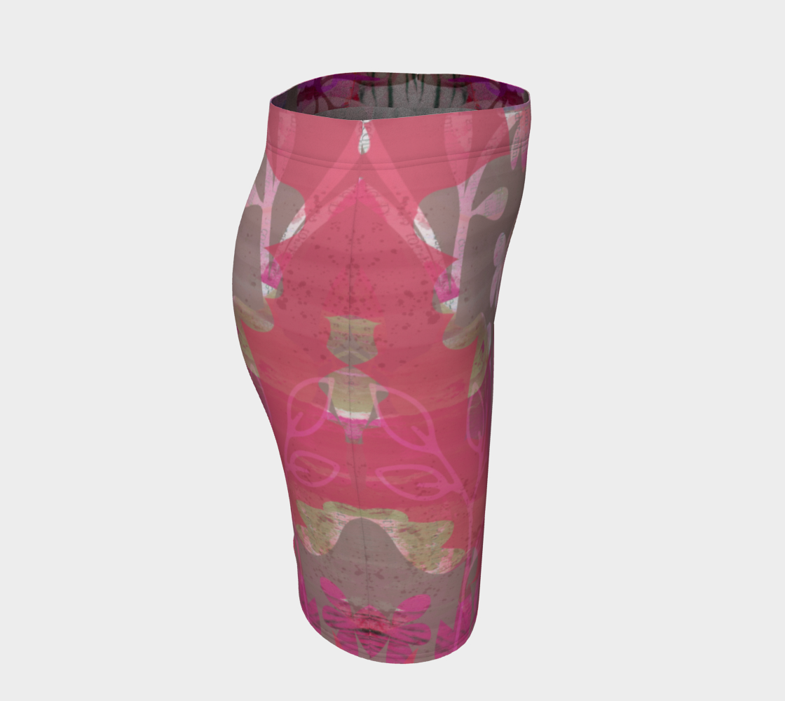 Flourish Fitted Skirt by Deloresart - deloresartcanada