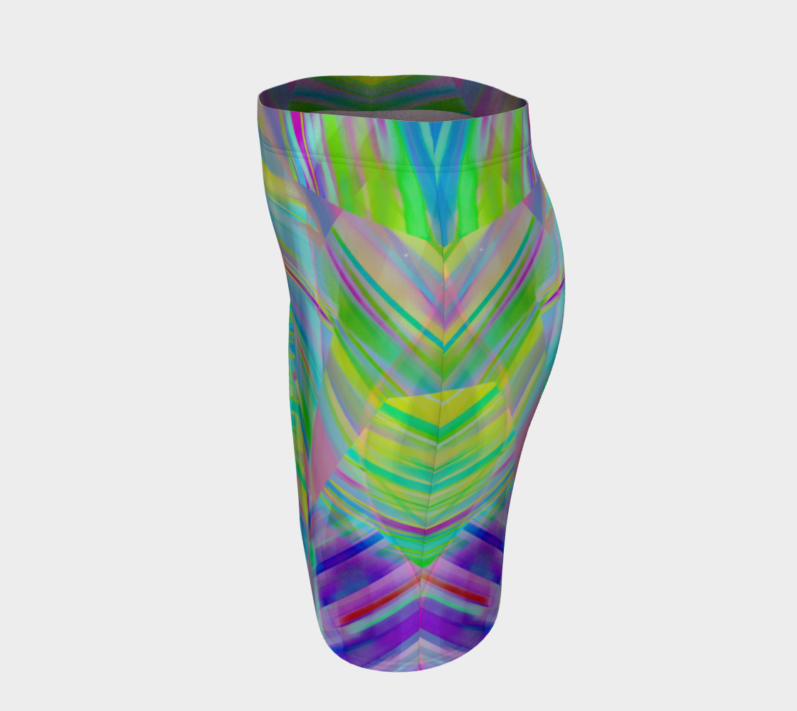 Tartan Cliffs Green and Purple Fitted Skirt by Deloresart - deloresartcanada