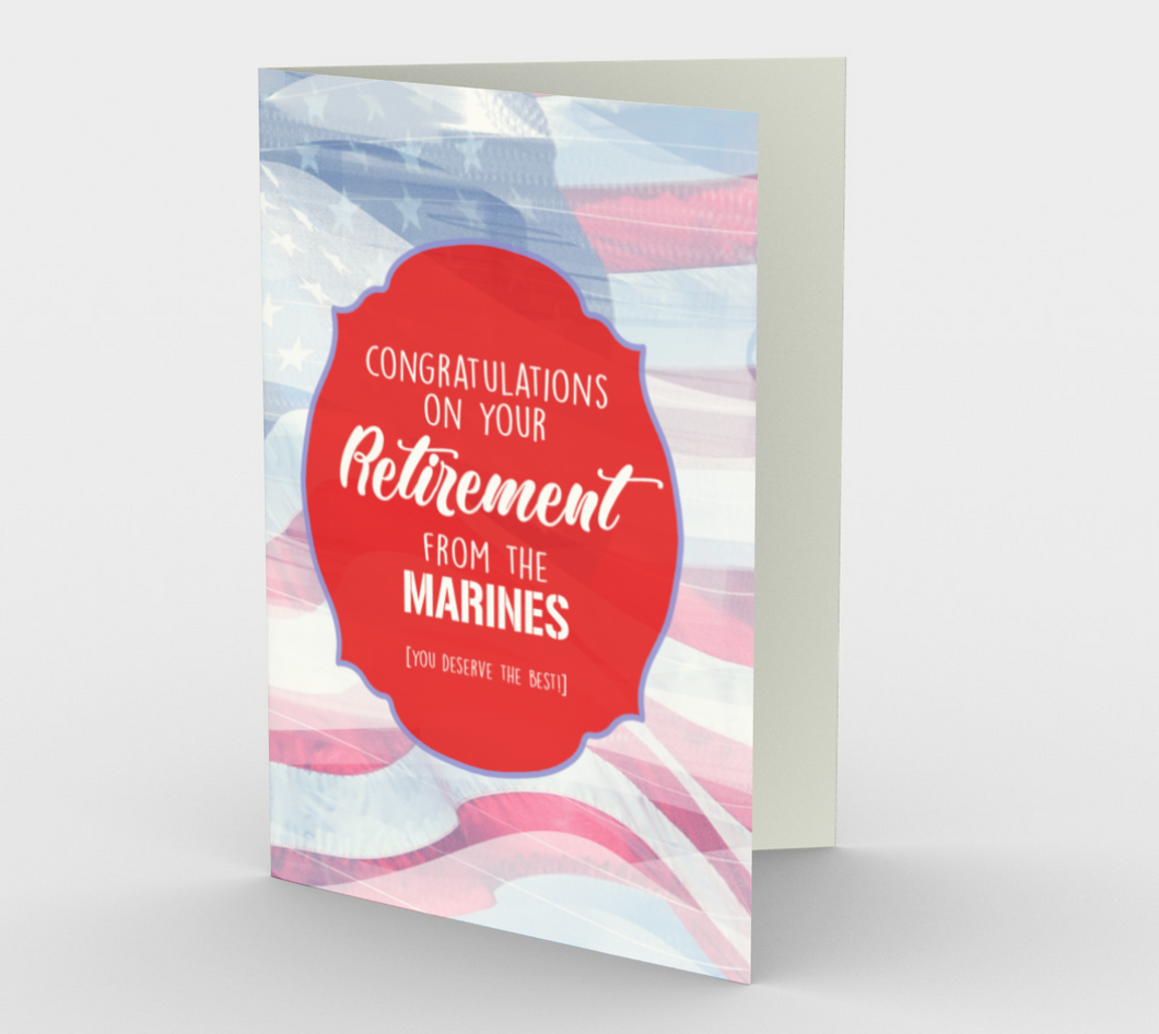 1377 Retirement/Marines Card by Deloresart - deloresartcanada