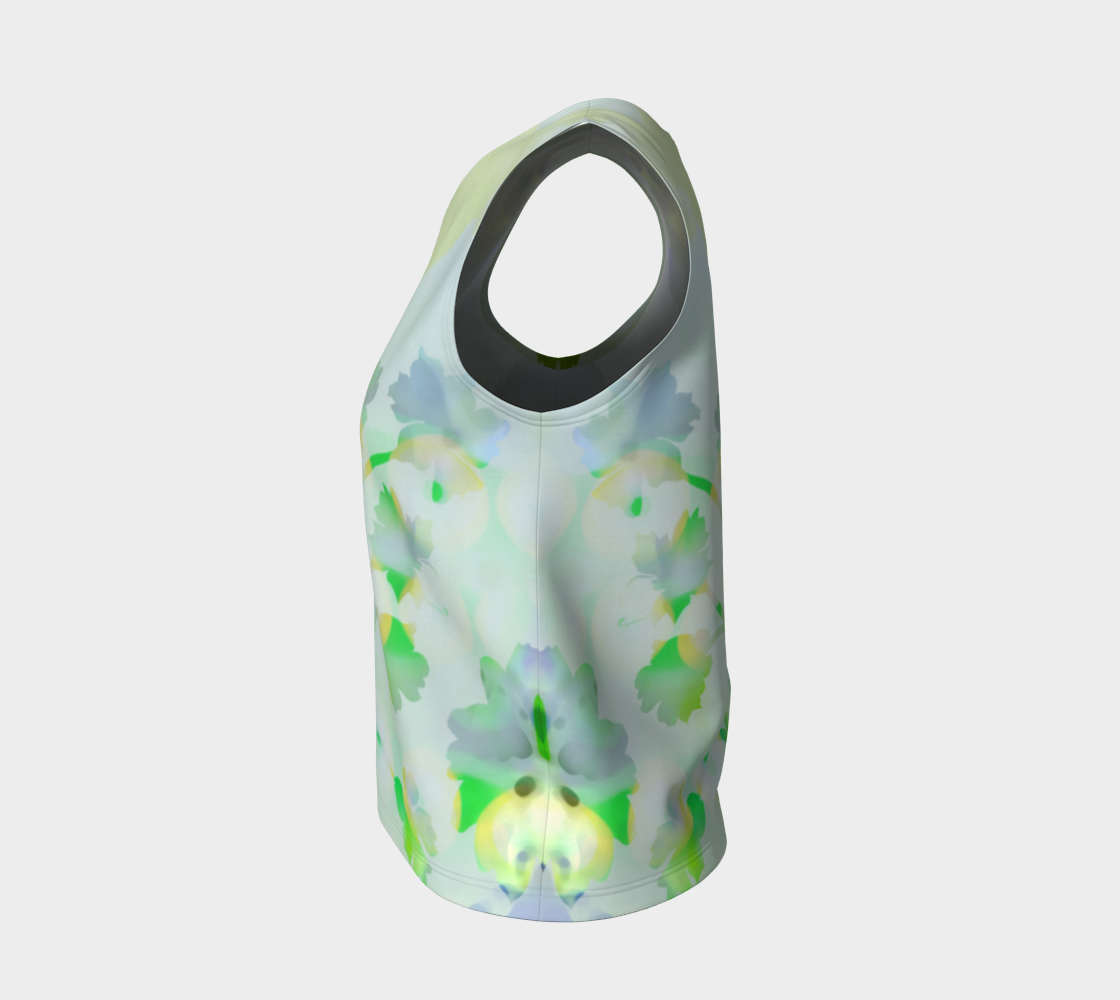 Breezy Blooms  Loose Tank by Deloresart Greens - deloresartcanada