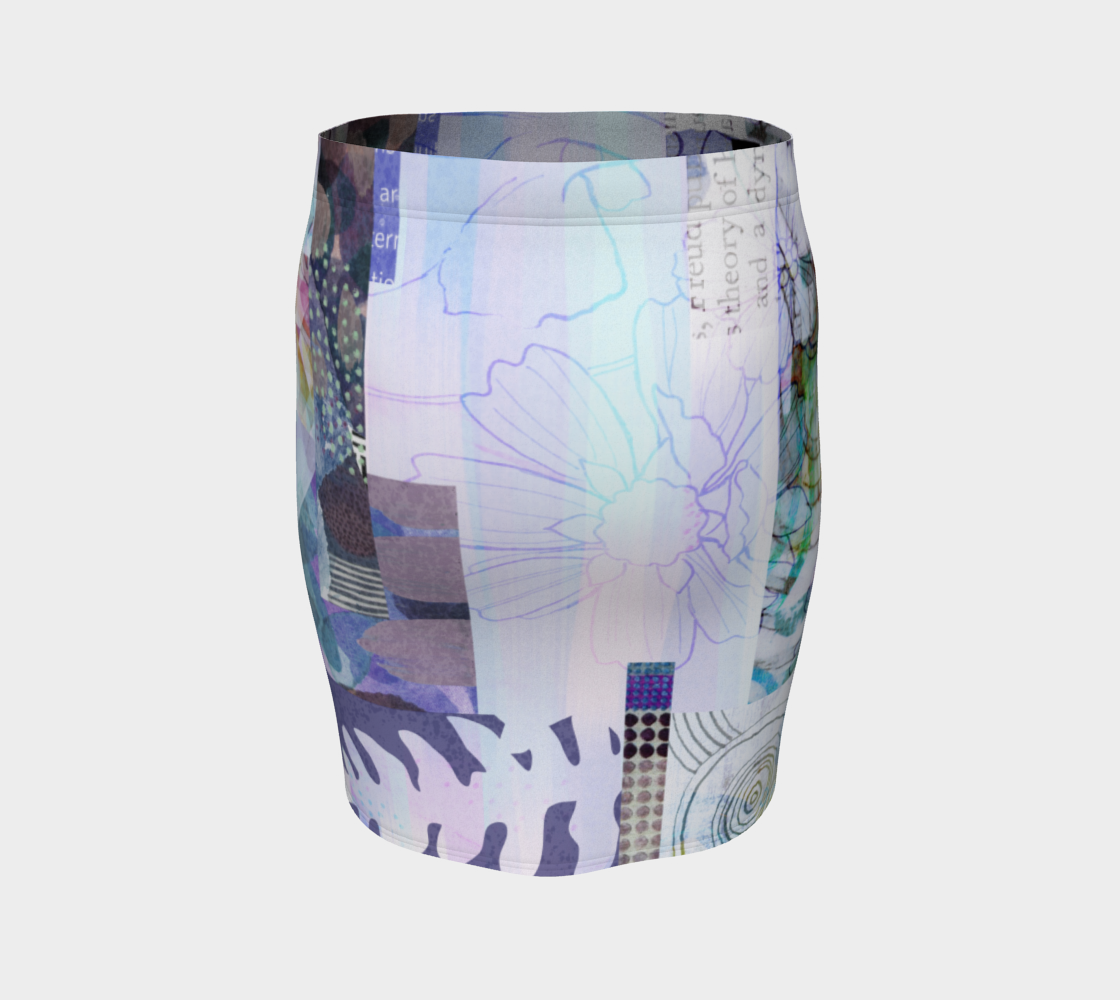 Trailing Petals Fitted Skirt by Deloresart - deloresartcanada