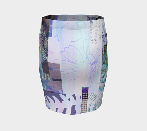 Trailing Petals Fitted Skirt by Deloresart - deloresartcanada