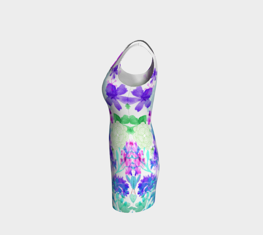 Victoria Blooms Bodycon Dress by Deloresart