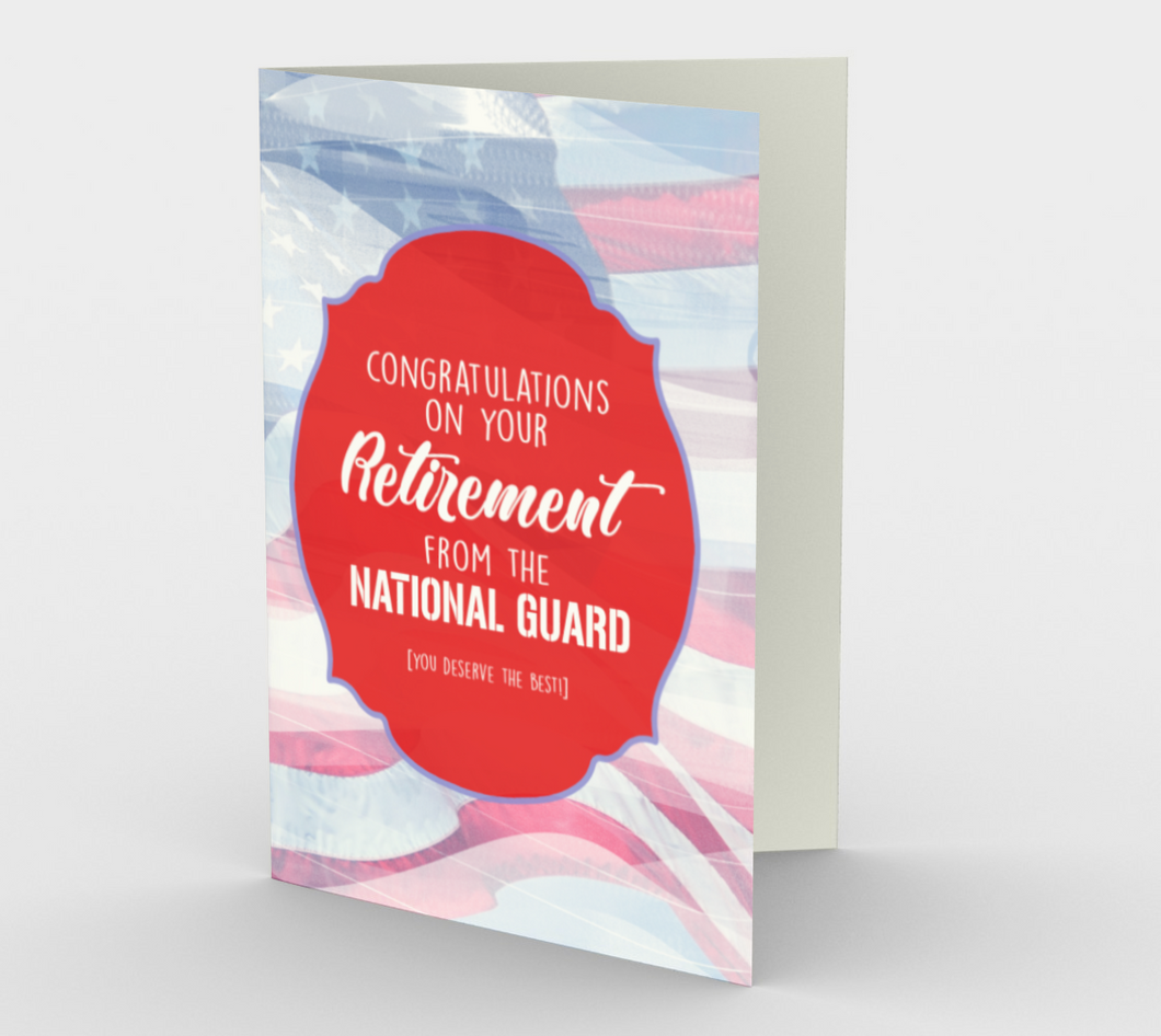 1376 Retirement/National Guard Card by Deloresart - deloresartcanada