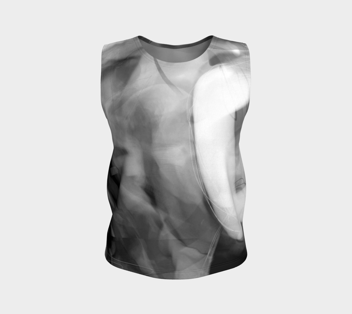 Good Wine Loose Tank by Deloresart in Greyscale - deloresartcanada