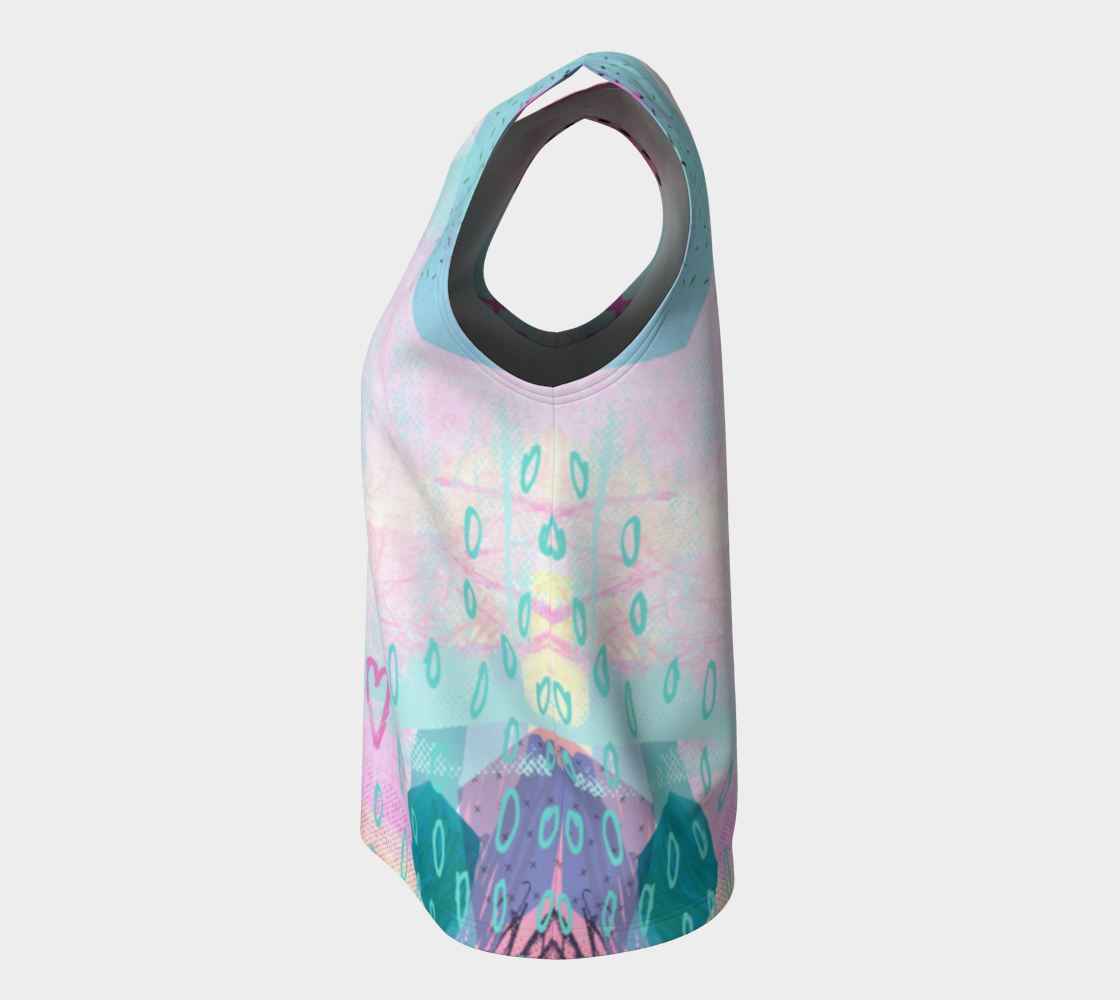 The Snuggle is Real Loose Tank in Baby Blue and Pink - deloresartcanada