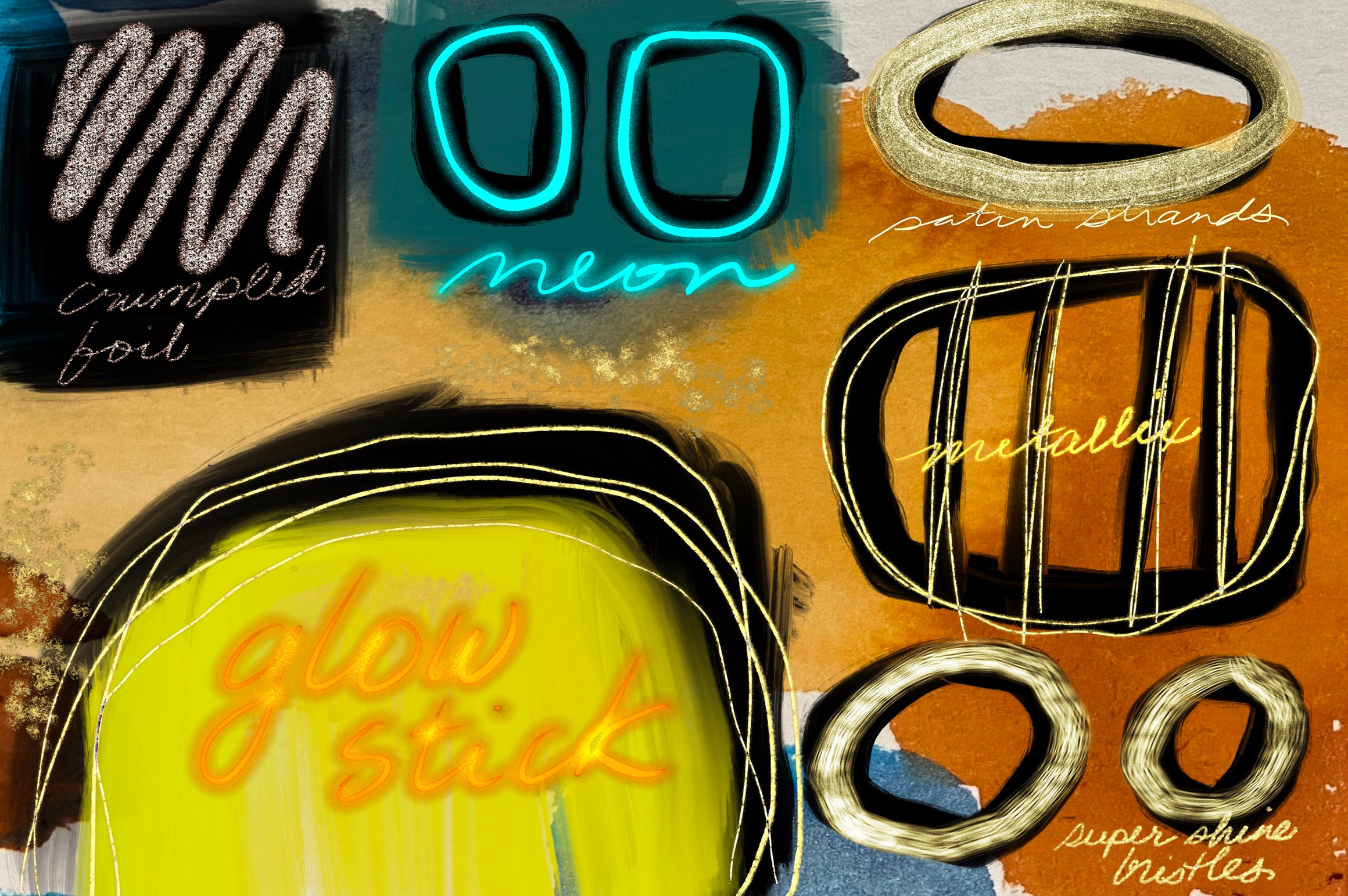 Volume 33 Comprehensive Collection ‘All That Glitters’ Brushes and Textures