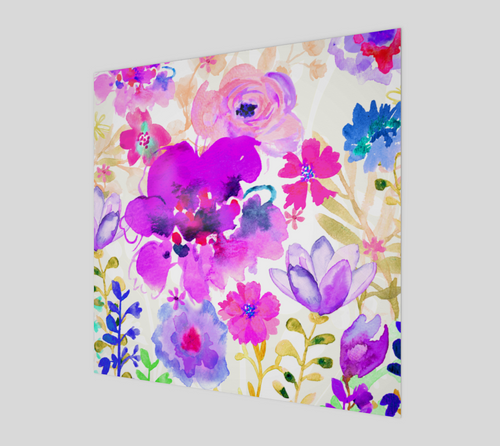 Magenta Floral - deloresartcanada