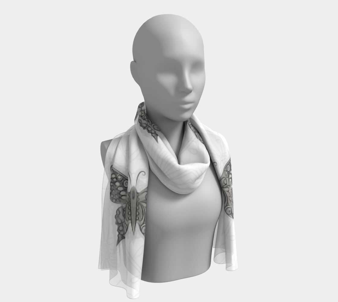 Antique Butterfly Scarf  by Deloresart