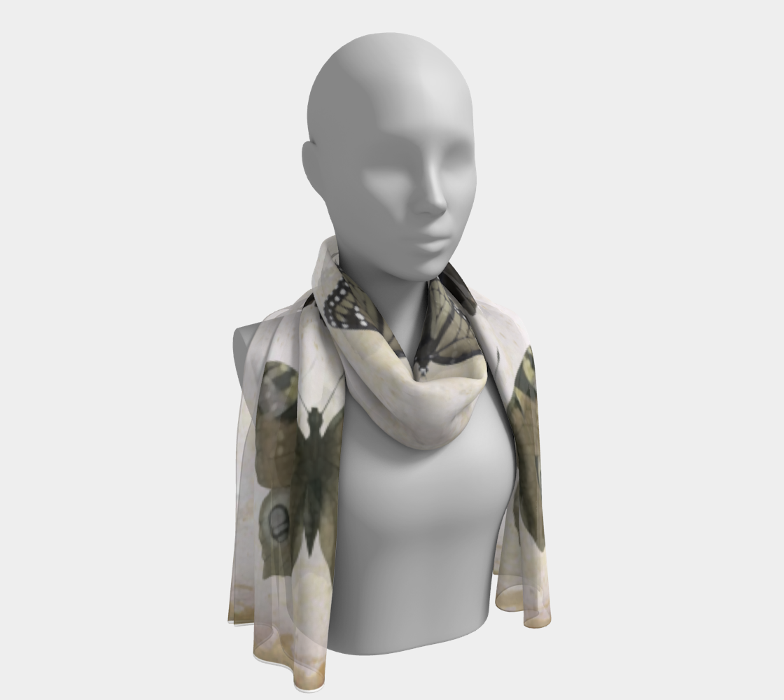 Muted Butterflies Scarf by Deloresart