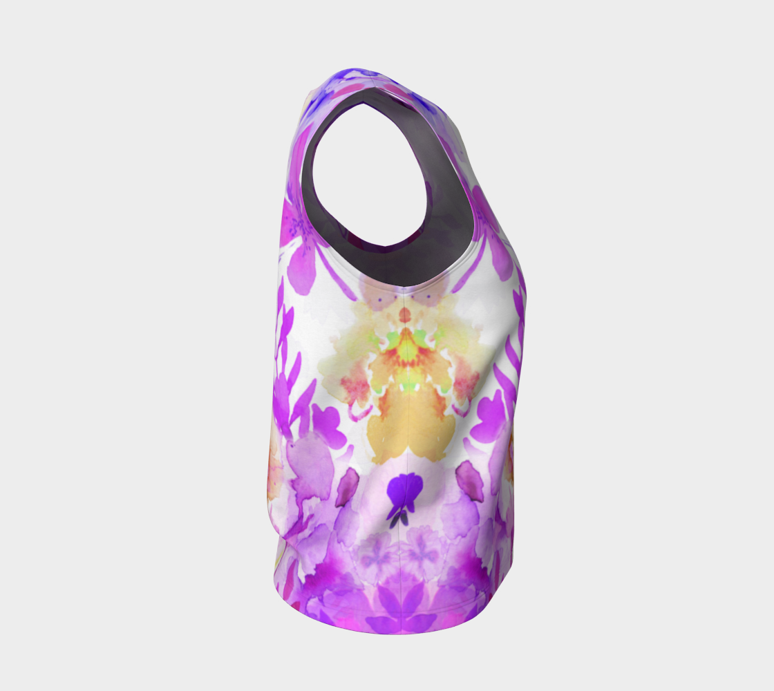 Nature's Bounty Loose Tank in Purples and Golds - deloresartcanada