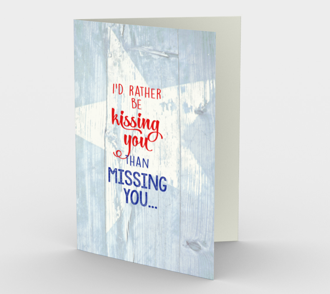 1373 I'd Rather Be Kissing You Card Card by Deloresart - deloresartcanada