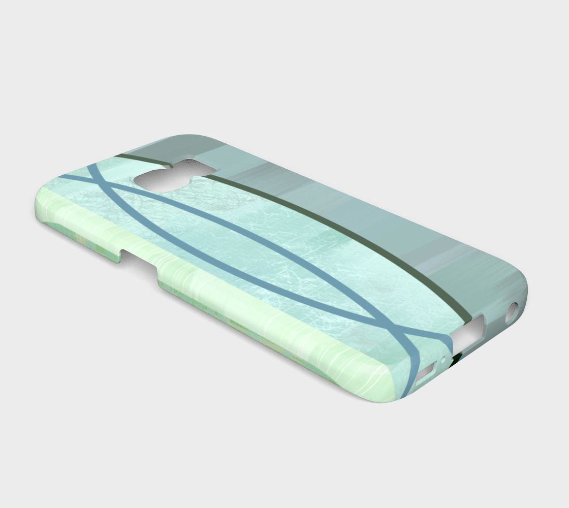 Del 487B Coaxial Soft Greens And Blues Device Case - deloresartcanada