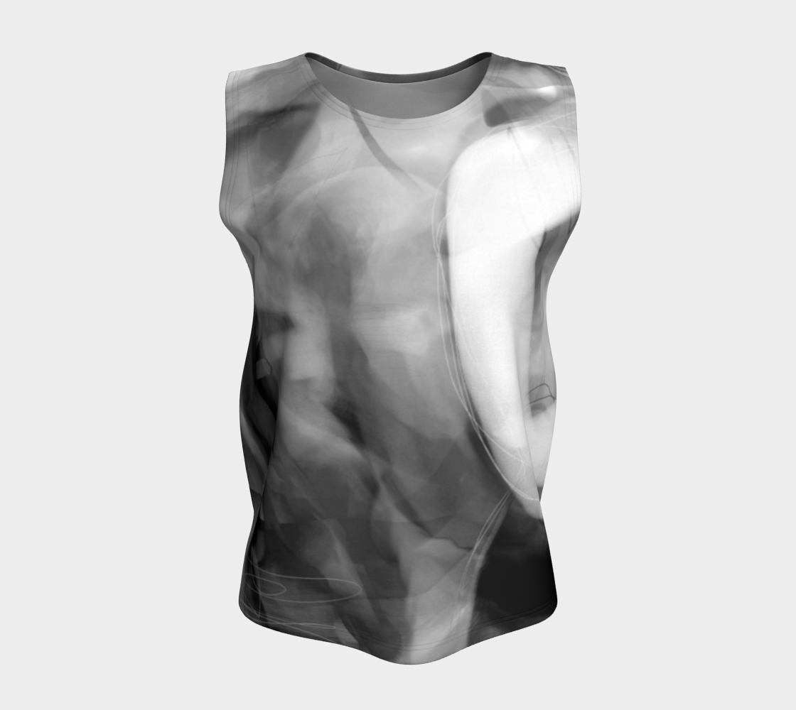 Good Wine Loose Tank by Deloresart in Greyscale - deloresartcanada
