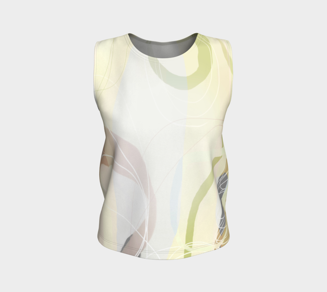 Shenanigans  Loose Tank by Deloresart Soft Yellows - deloresartcanada