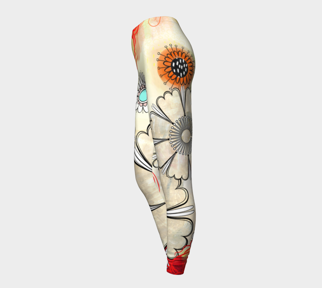 Flower Power Leggings by Deloresart - deloresartcanada
