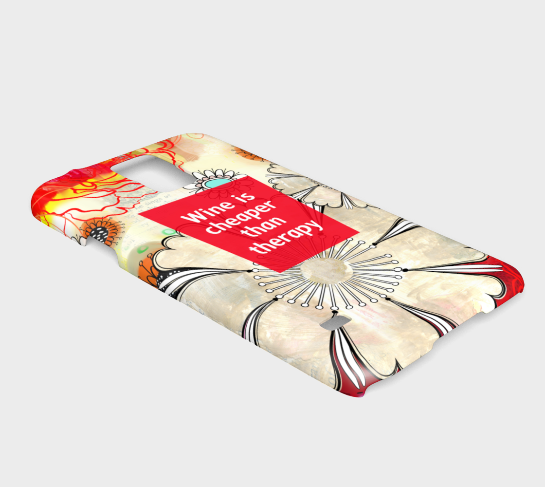 924  Wine Is Cheaper Than Therapy Device Case - deloresartcanada