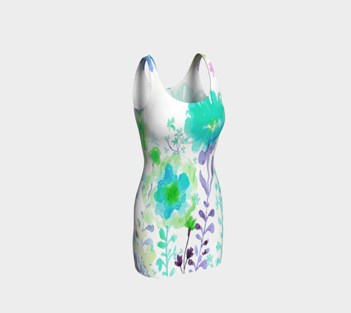 St. Mike's Garden Turquoise Bodycon Dress by Deloresart