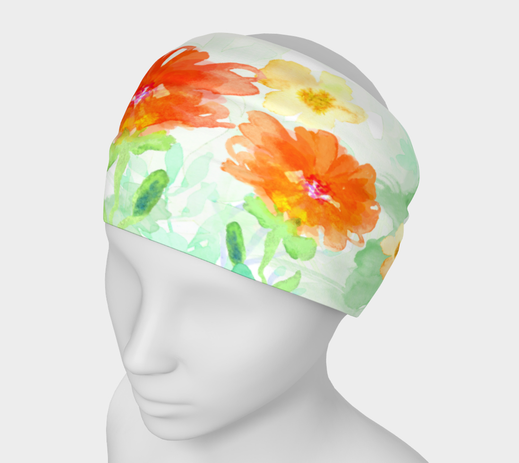 Coral Floral Headband by Deloresart - deloresartcanada