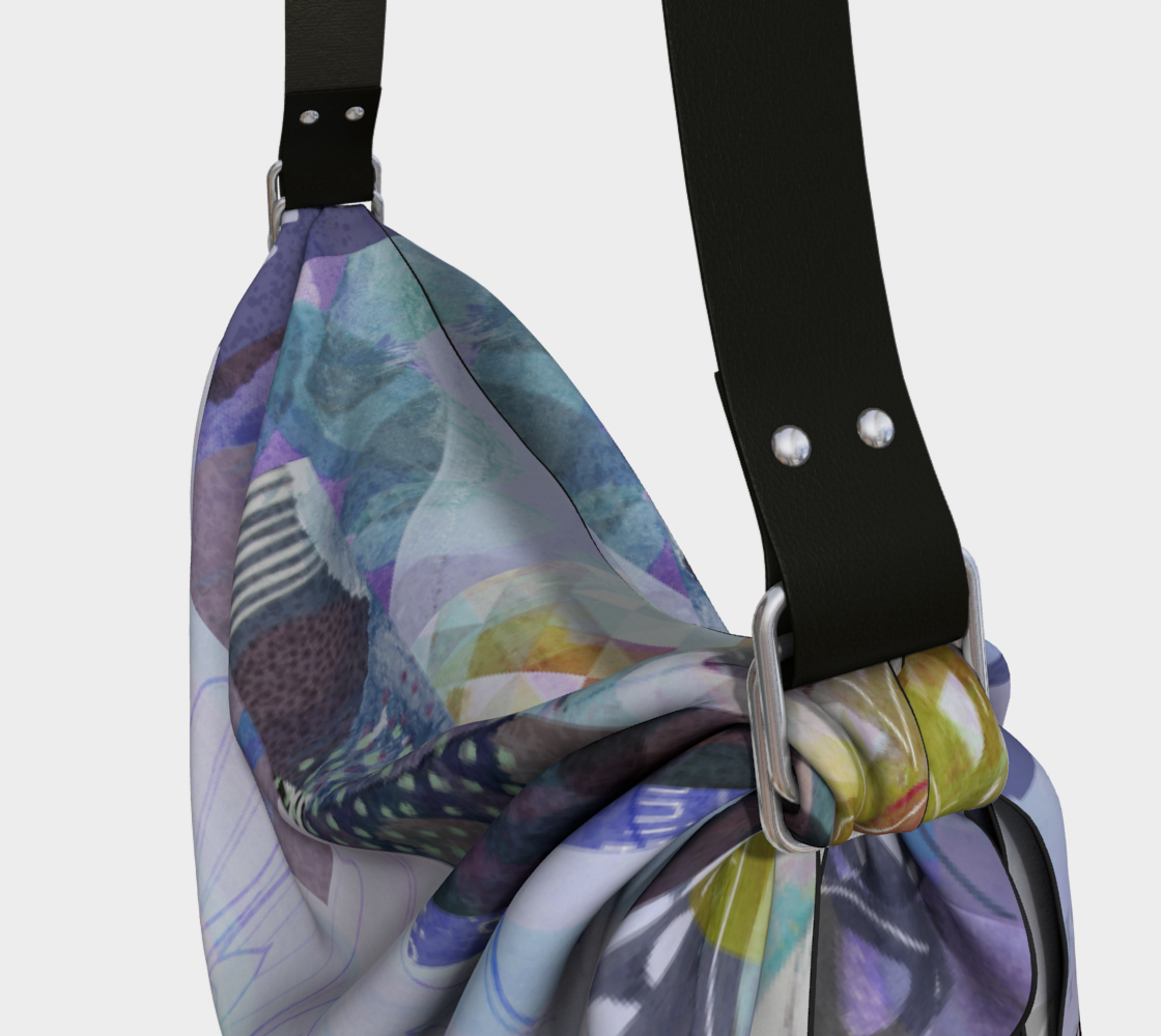 Trailing Petals Muted Purple Origami Tote by Deloresart - deloresartcanada