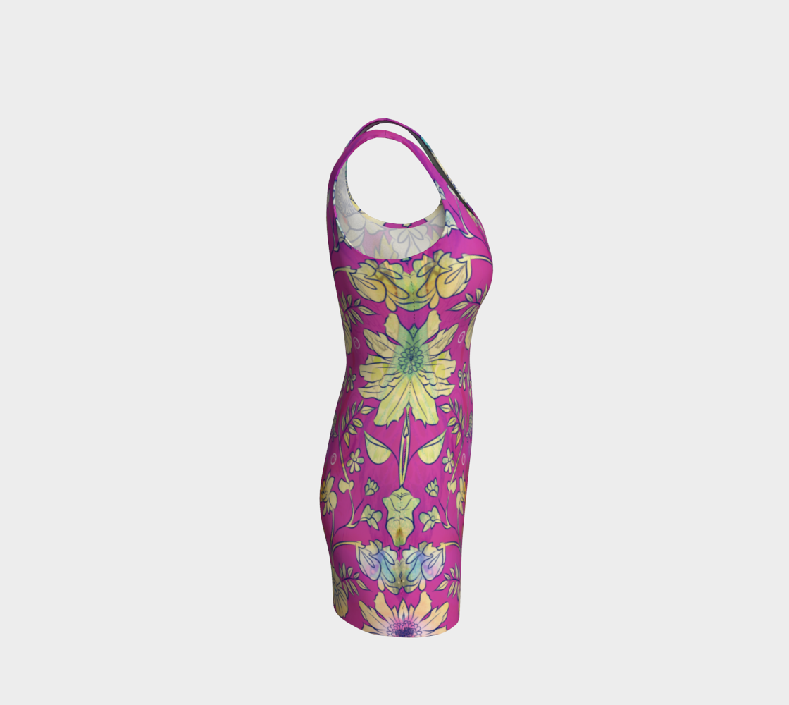 Francella Magenta Bodycon Dress by Deloresart