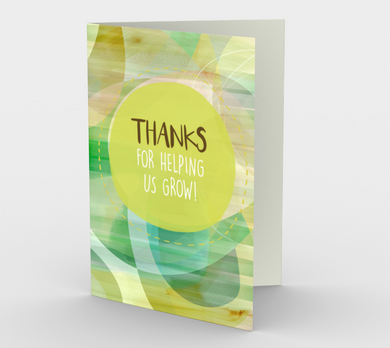 1162. Thanks For Helping Us Grow  Card by DeloresArt