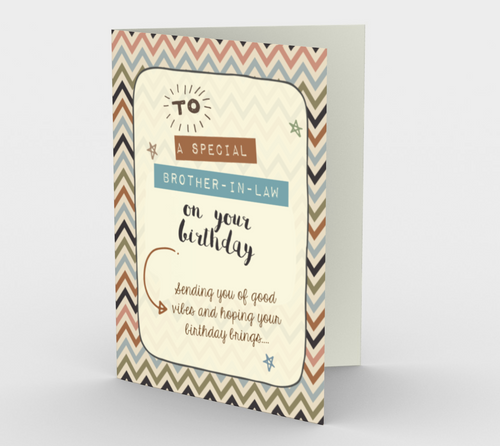 1280. Special Brother-in-Law  Card by DeloresArt
