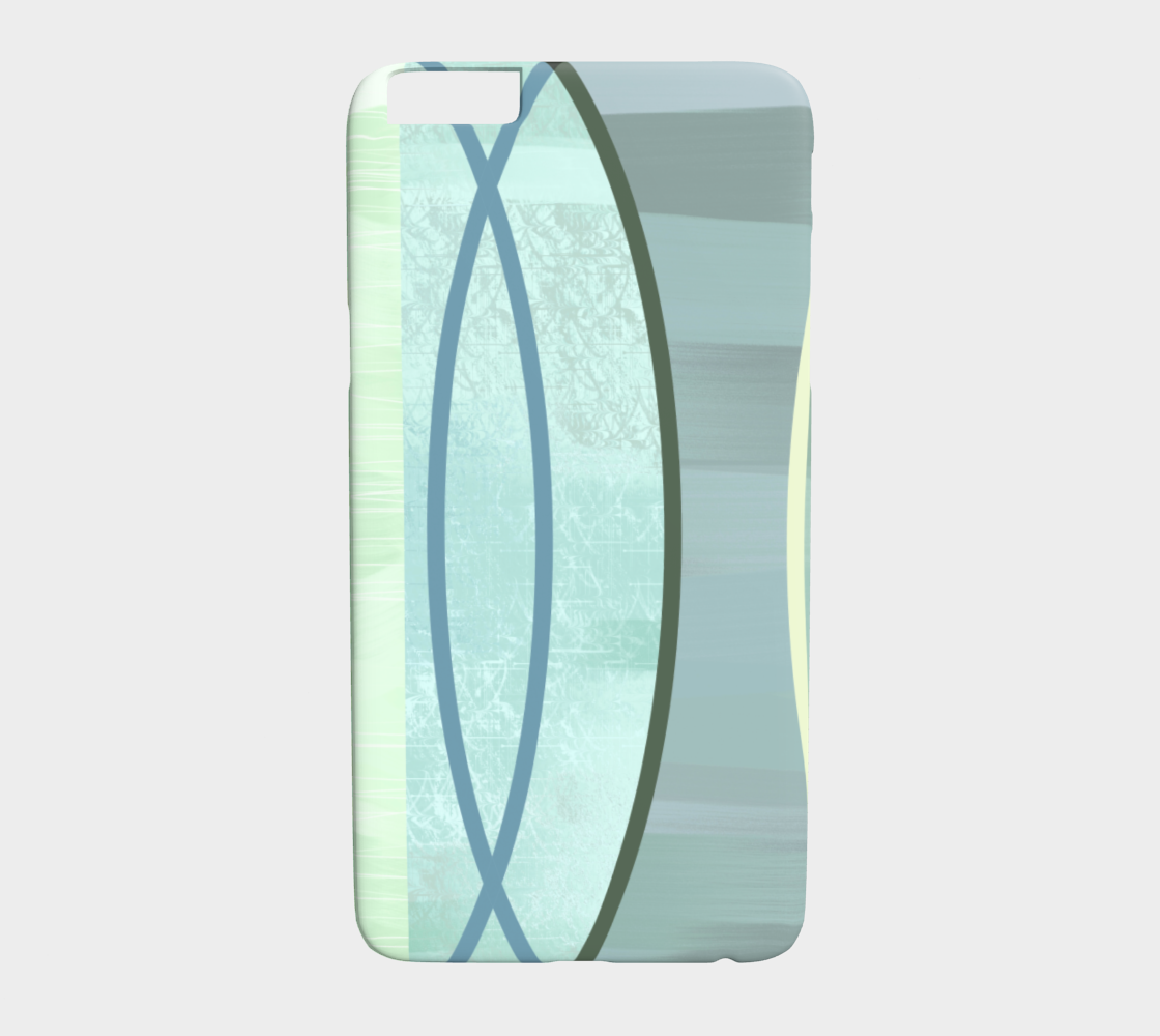 Del 487B Coaxial Soft Greens And Blues Device Case - deloresartcanada