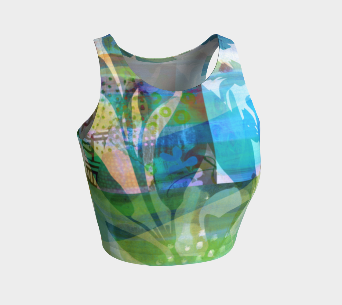 Graceful Sappling Collage Crop Top by Deloresart - deloresartcanada