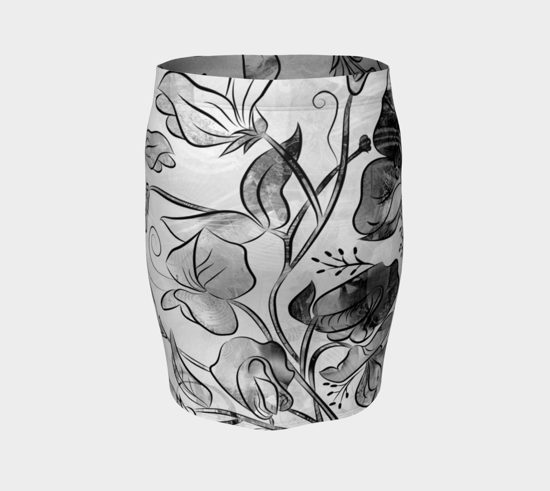 Queen Sweet Pea Fitted Skirt by Deloresart - deloresartcanada
