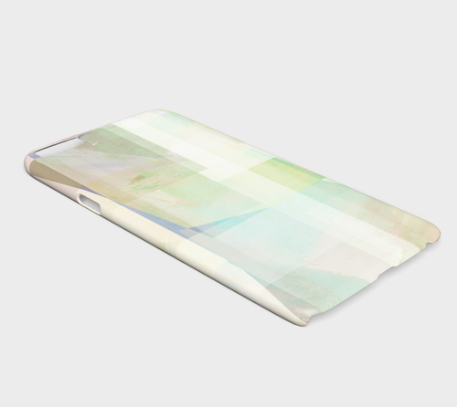 Del 490D Square Off Textured Purples And Greens Device Case - deloresartcanada
