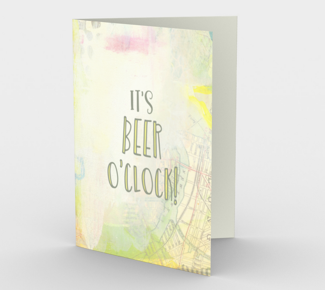 1266. It's Beer O'Clock! v.2  Card by DeloresArt