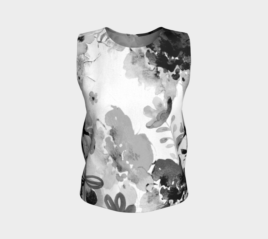 I Am A Queen Loose Tank by Deloresart in Greyscale - deloresartcanada