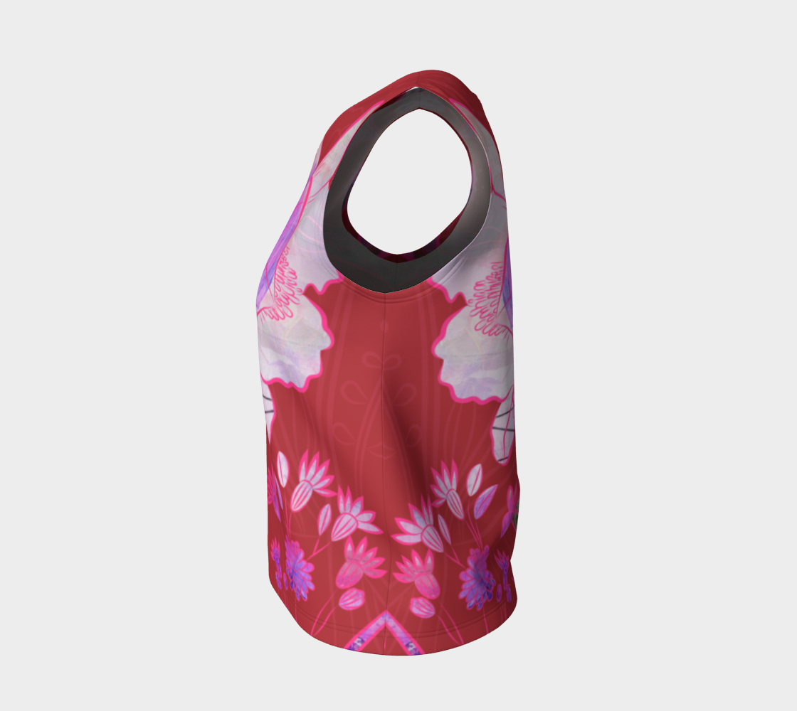 Subtle Soriya Loose Tank in Reds - deloresartcanada