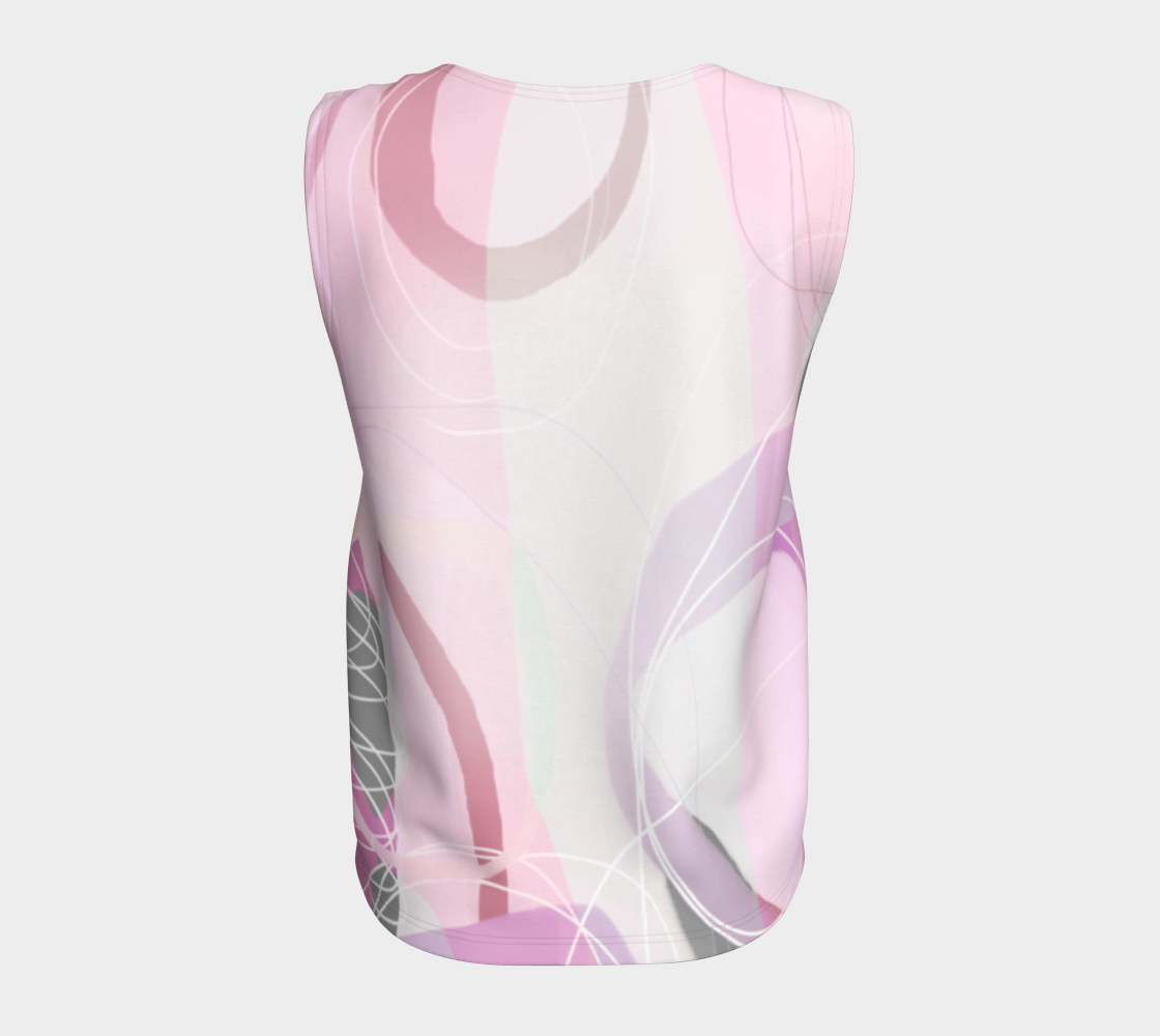 Shenanigans  Loose Tank by Deloresart in Soft Pinks - deloresartcanada