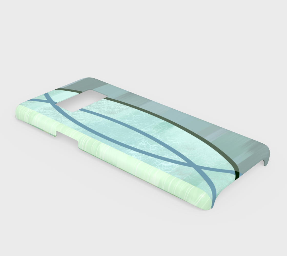 Del 487B Coaxial Soft Greens And Blues Device Case - deloresartcanada