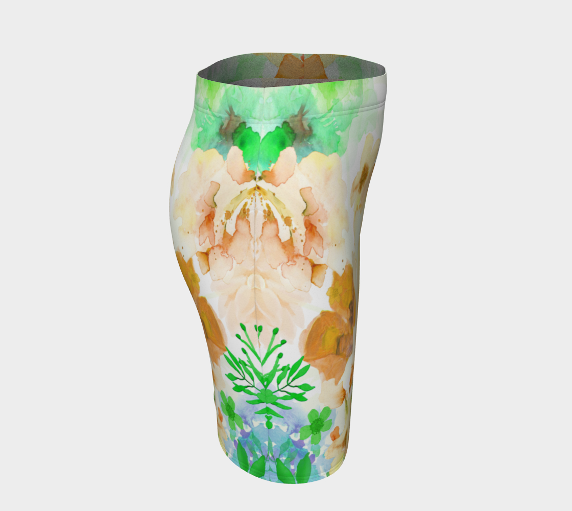 Gracious Garden Fitted Skirt by Deloresart - deloresartcanada