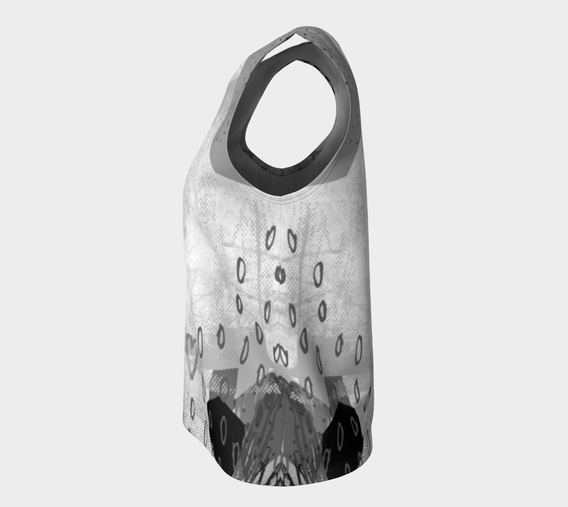 The Snuggle is Real Loose Tank in Greyscale - deloresartcanada