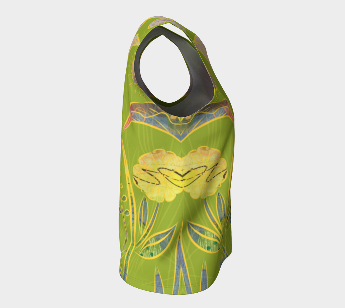 Subtle Soriya Loose Tank in Green - deloresartcanada