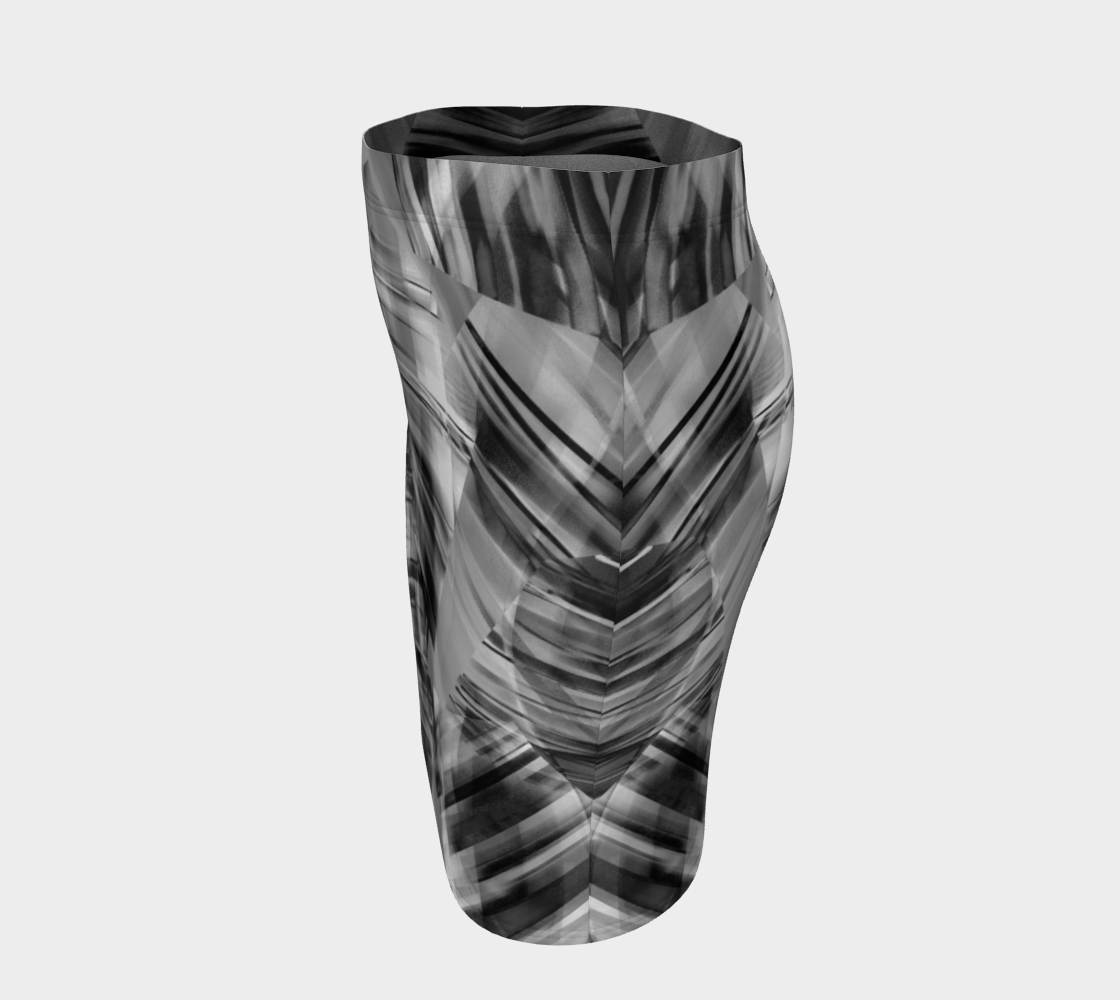 Tartan Cliffs Black Fitted Skirt by Deloresart - deloresartcanada
