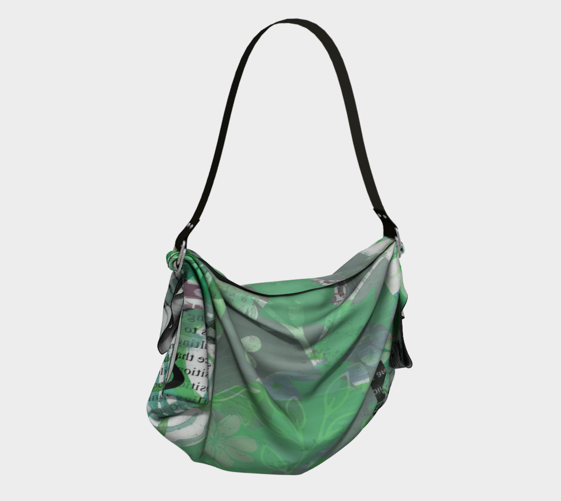 Flourish Soft Greens Origami Tote by Deloresart - deloresartcanada