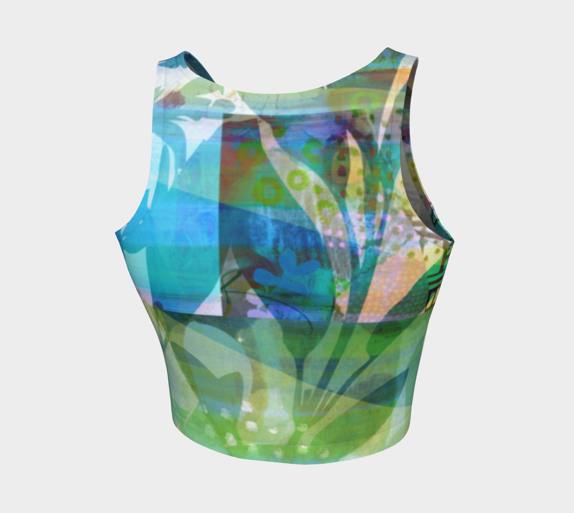 Graceful Sappling Collage Crop Top by Deloresart - deloresartcanada