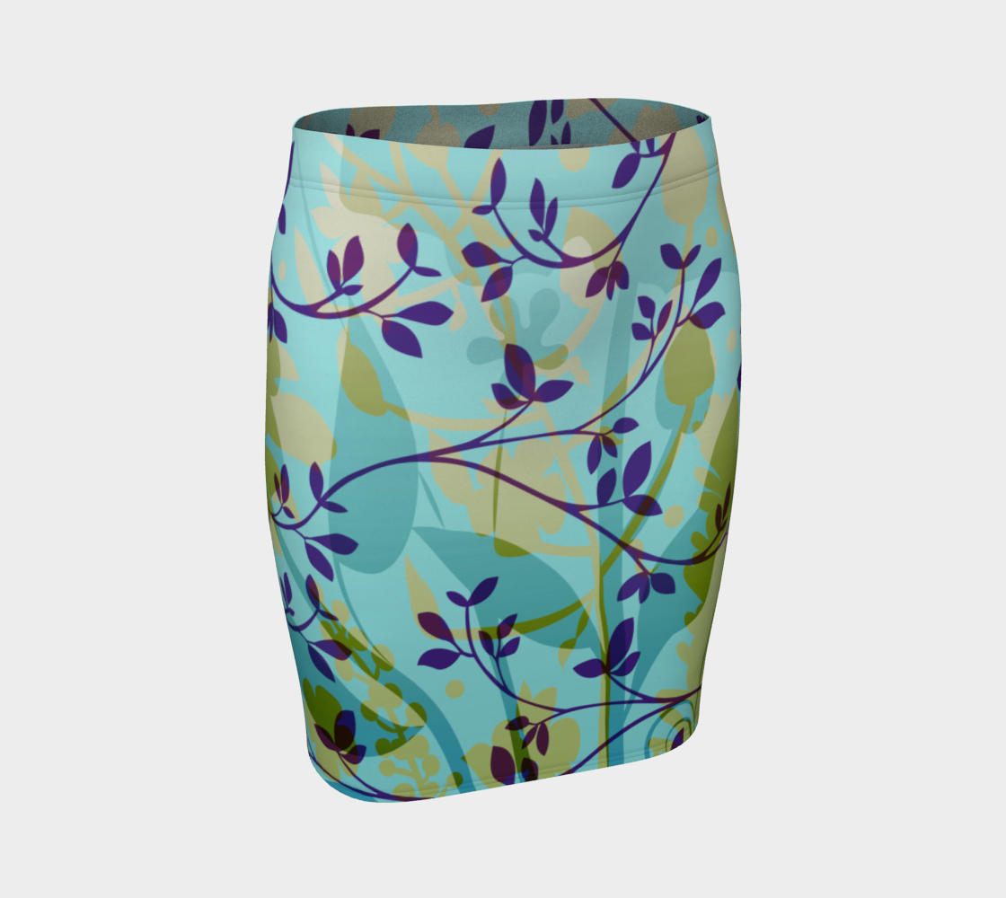 Fanciful Forest Fitted Skirt by Deloresart - deloresartcanada