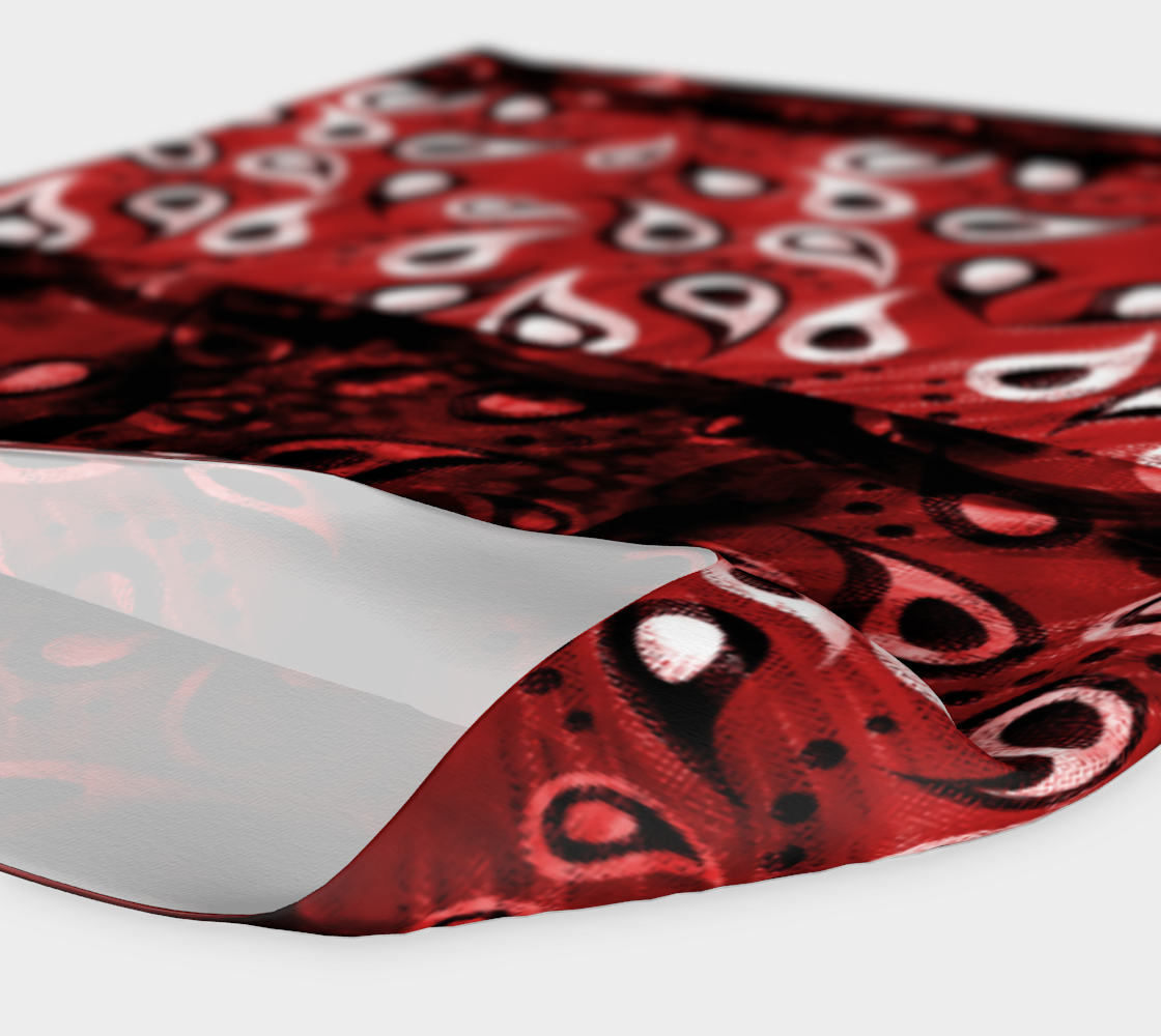 Bittermelon Paisley Headband in Red - deloresartcanada