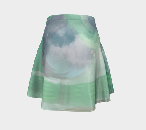 I Love You to the Moon Flare Skirt by Deloresart